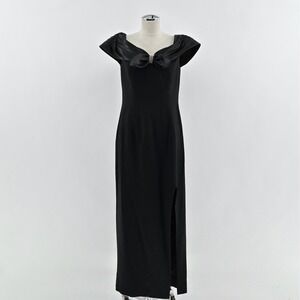 Vtg Morton Myles Dress Size 10 Whimsigoth Dark‎ Romantic Gown Formal Maxi Slit